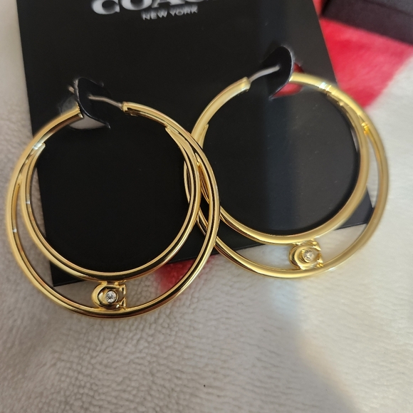 COACH Signature Charm Bangle trio and hoop earrings - Picture 3 of 7